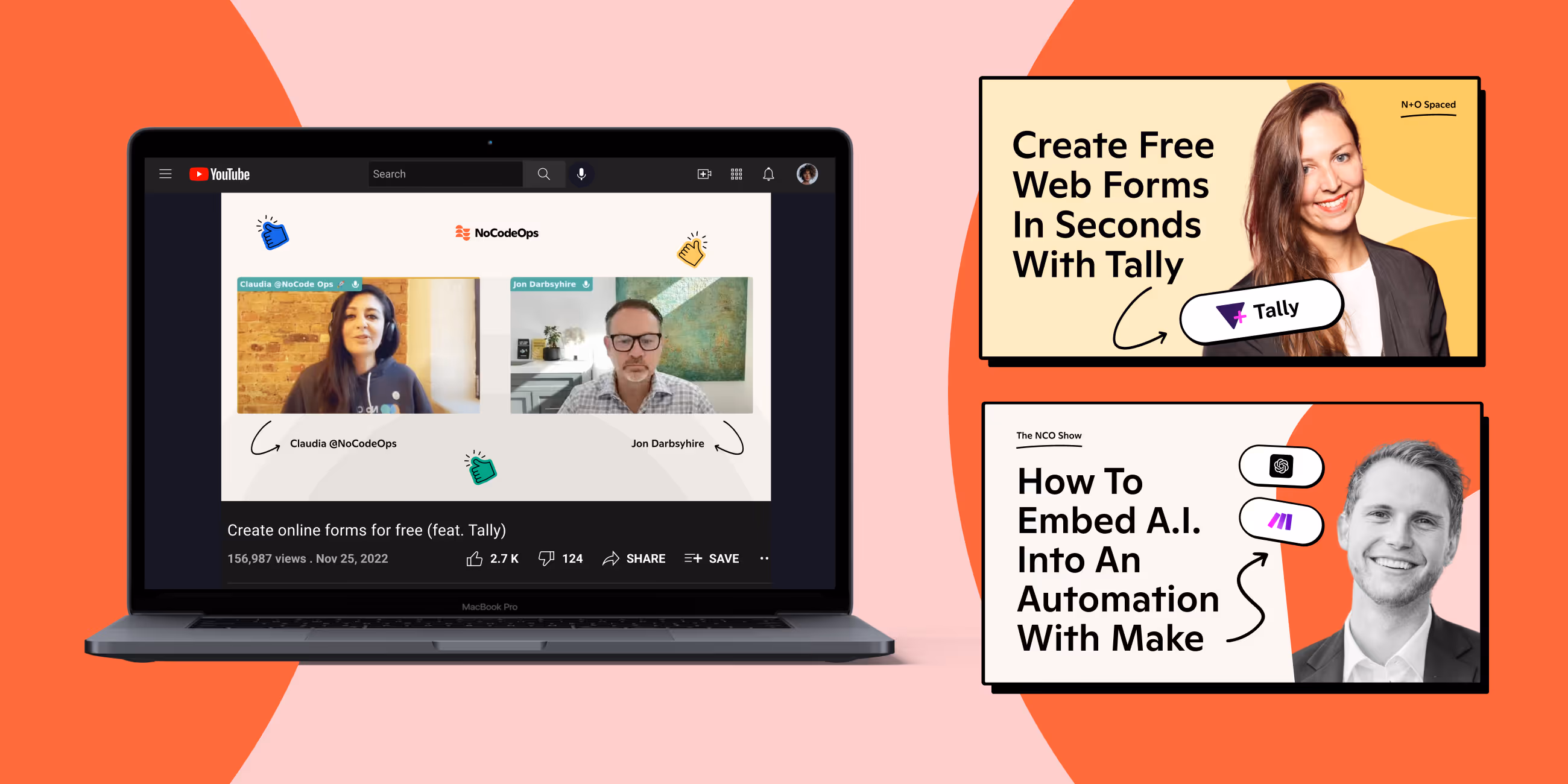 Laptop screen showing Youtube thumnails