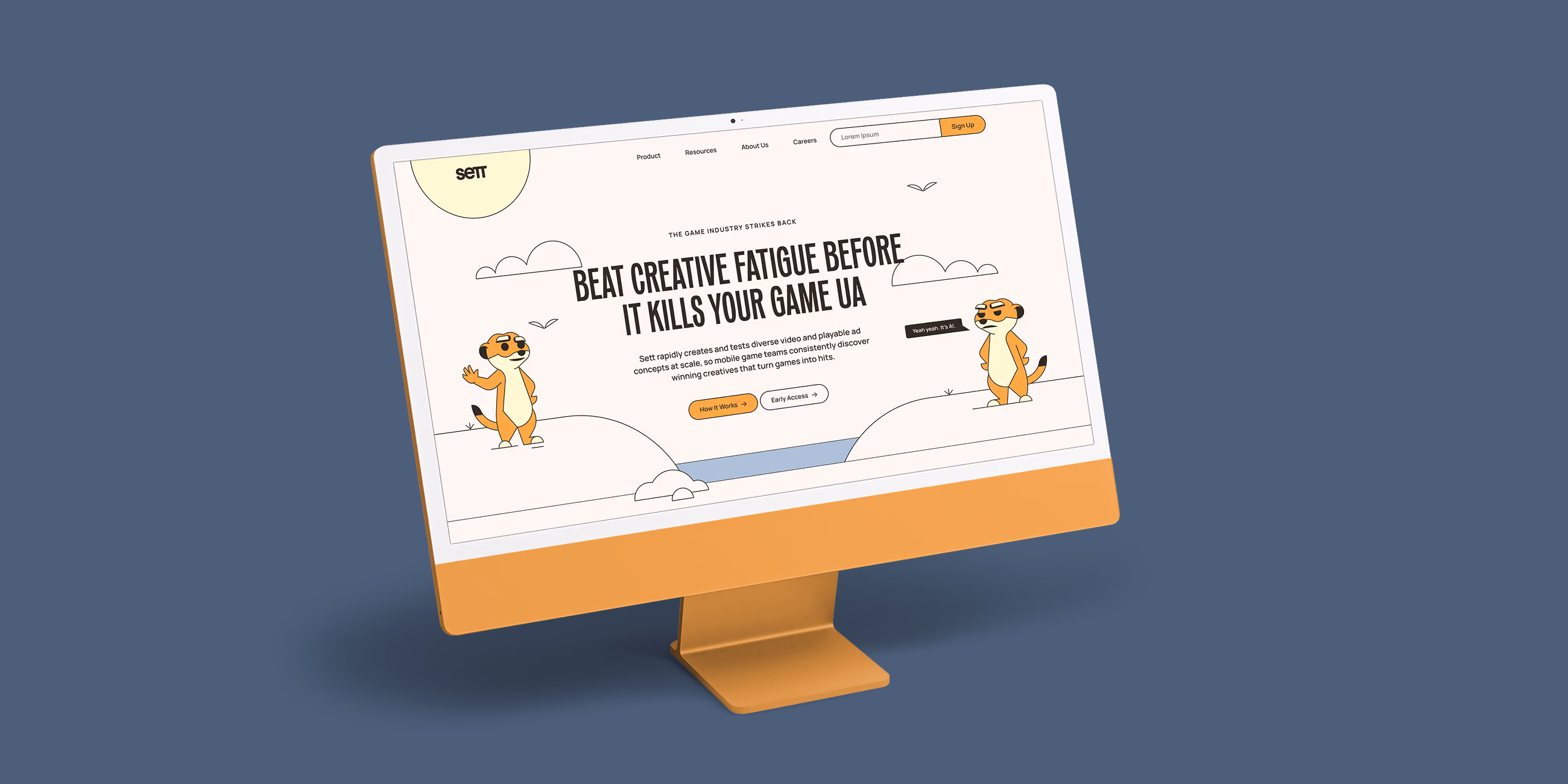Four steps showing automated contact search: filter, name search, research progress, and contact results.