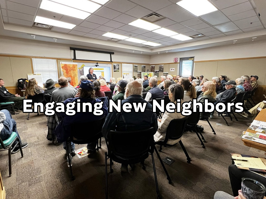 Engaging Neighbors:  EMWPA presentation on Evacuation Go Bags, presented at Sandia Ranger Station