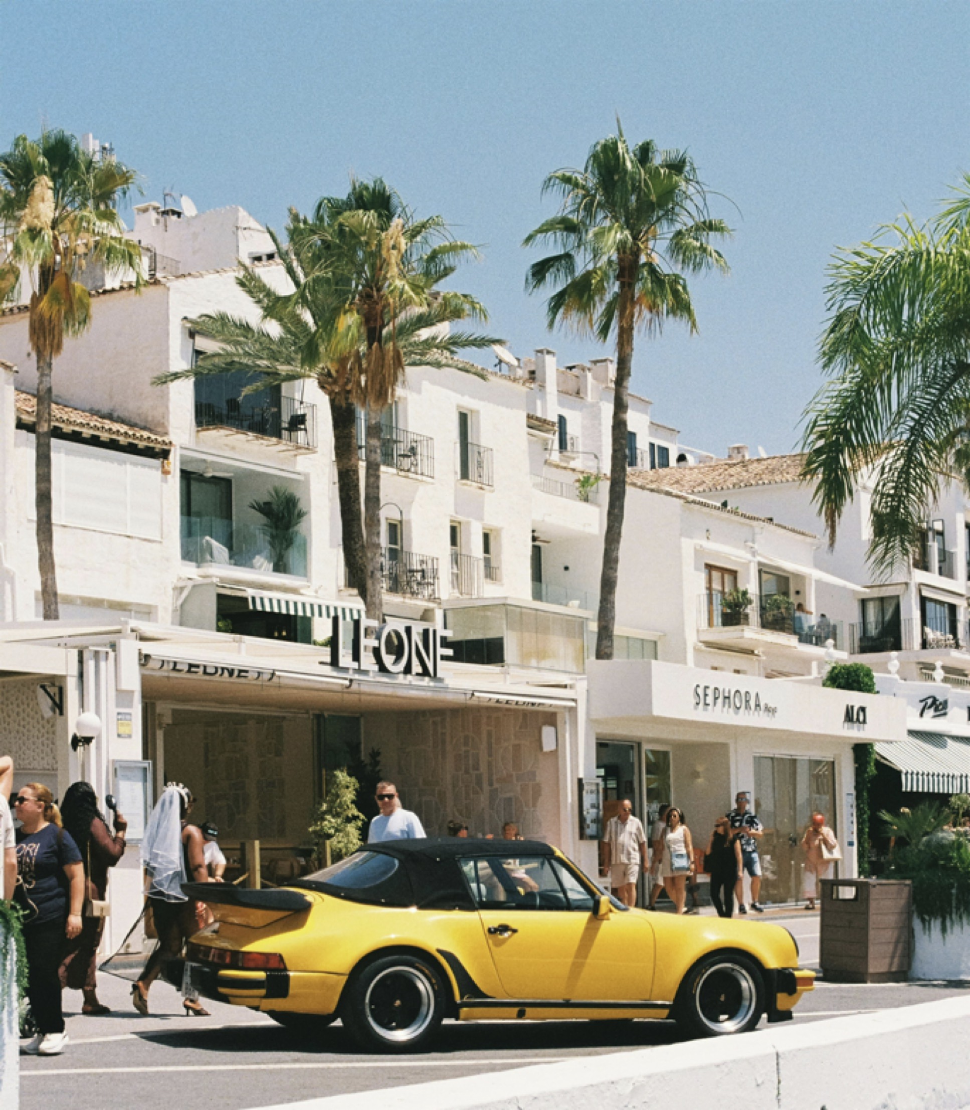 Puerto Banus - Yellow Porsche