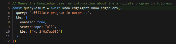 Sample of generated code from an Autonomous Node. 