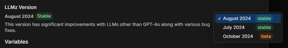 You can select the latest stable model in the AI Agent settings.