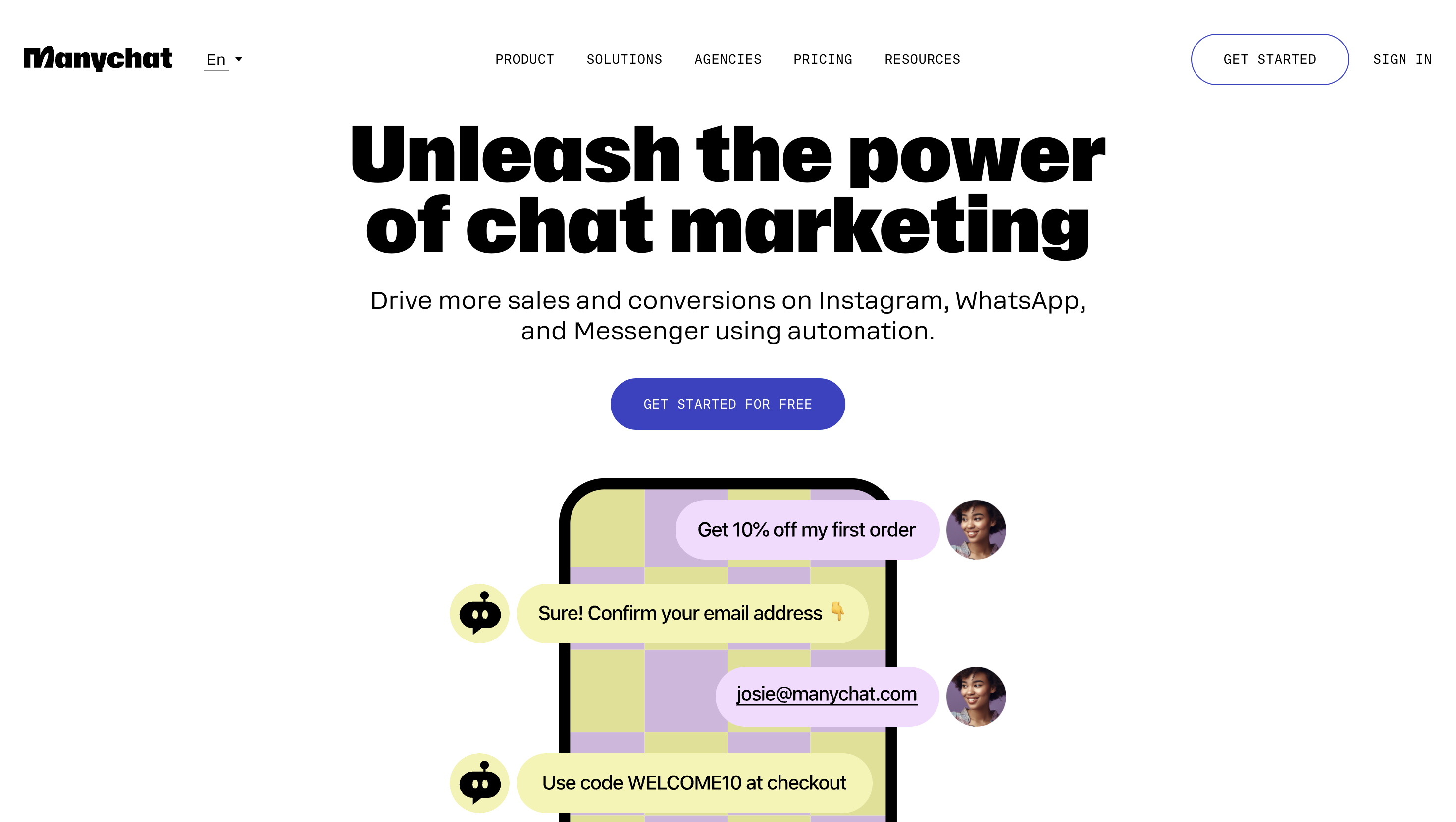 ManyChat Homepage