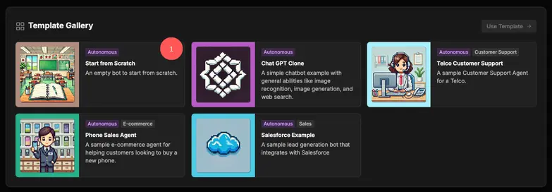 Botpress Template Gallery