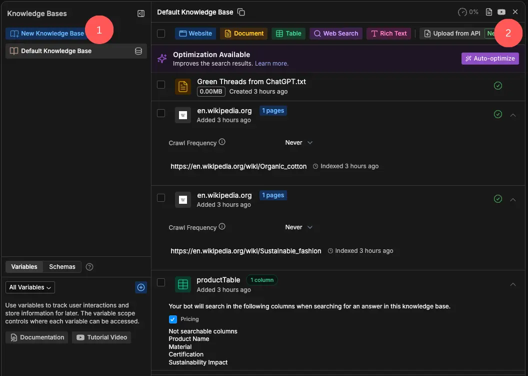 Knowledge Base Integration