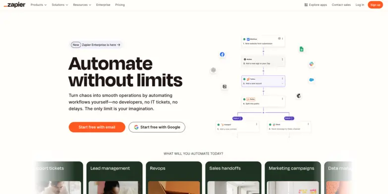 Zapier Landing Page