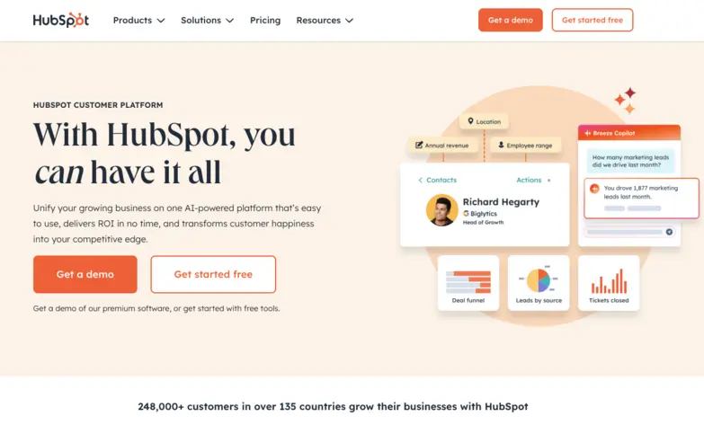 HubSpot Landing Page
