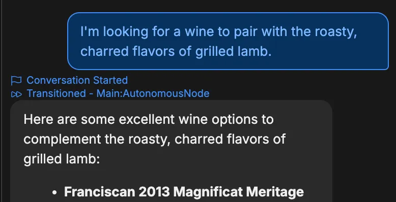 A user testing a botpress chatbot