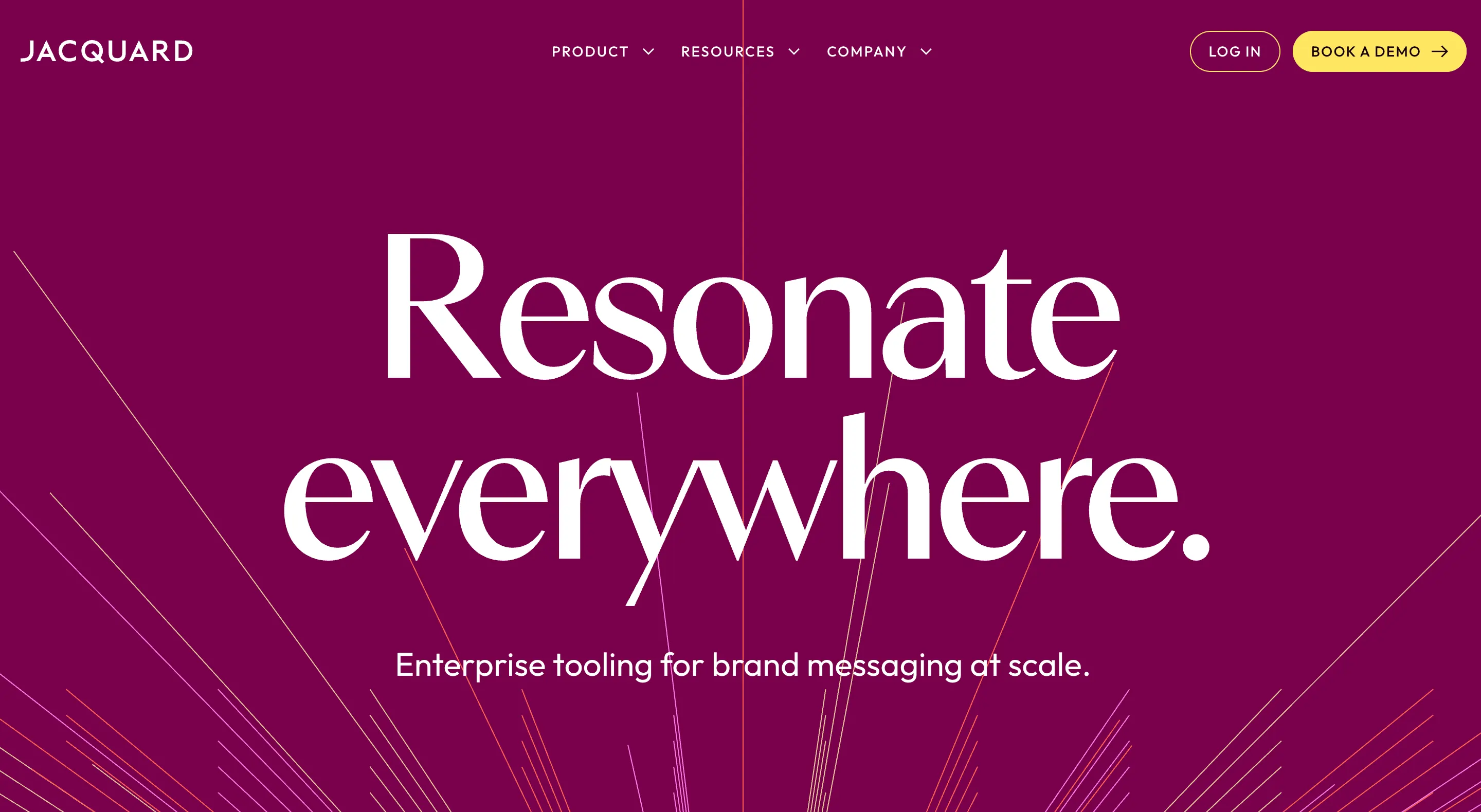 Screenshot of Jacquard homepage.