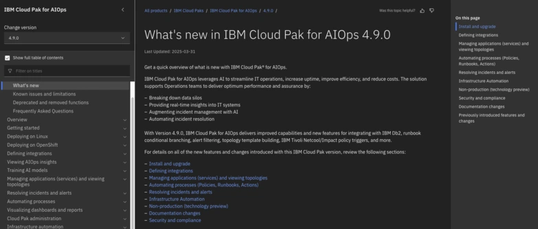 IBM Cloud Pak landing page