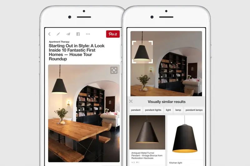 Pinterest's Pinterest Lens interface