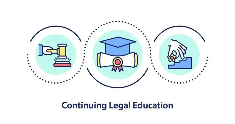 graphic representing continuing legal education