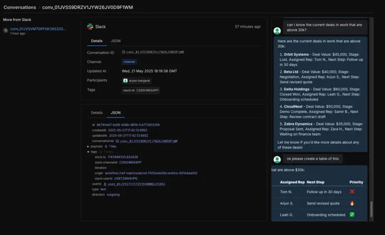 Checking out conversation logs on Botpress