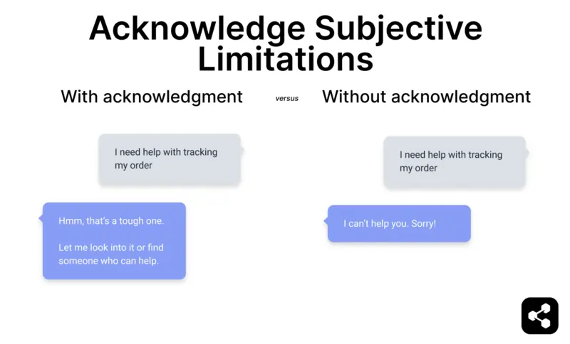 Acknowledge subjective limitations