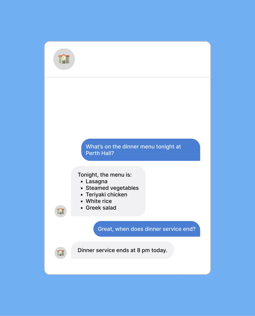 Dining info chatbot