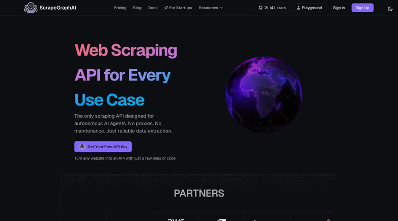 ScrapeGraph homepage