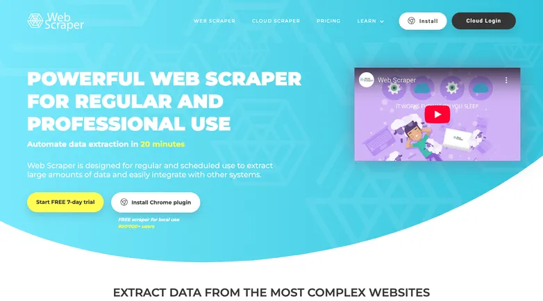 webscraper homepage
