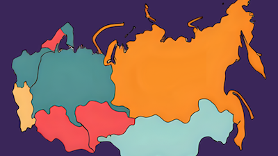 Map of Eurasia Economic Landscape