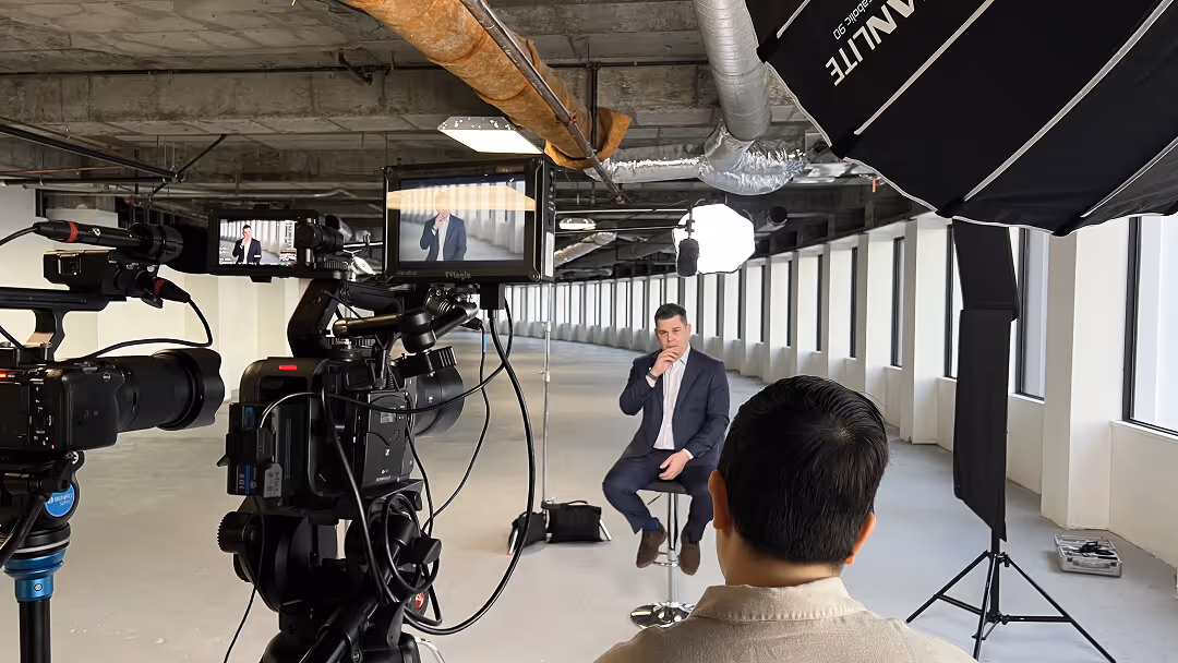 Concept 33's team filming B2B content