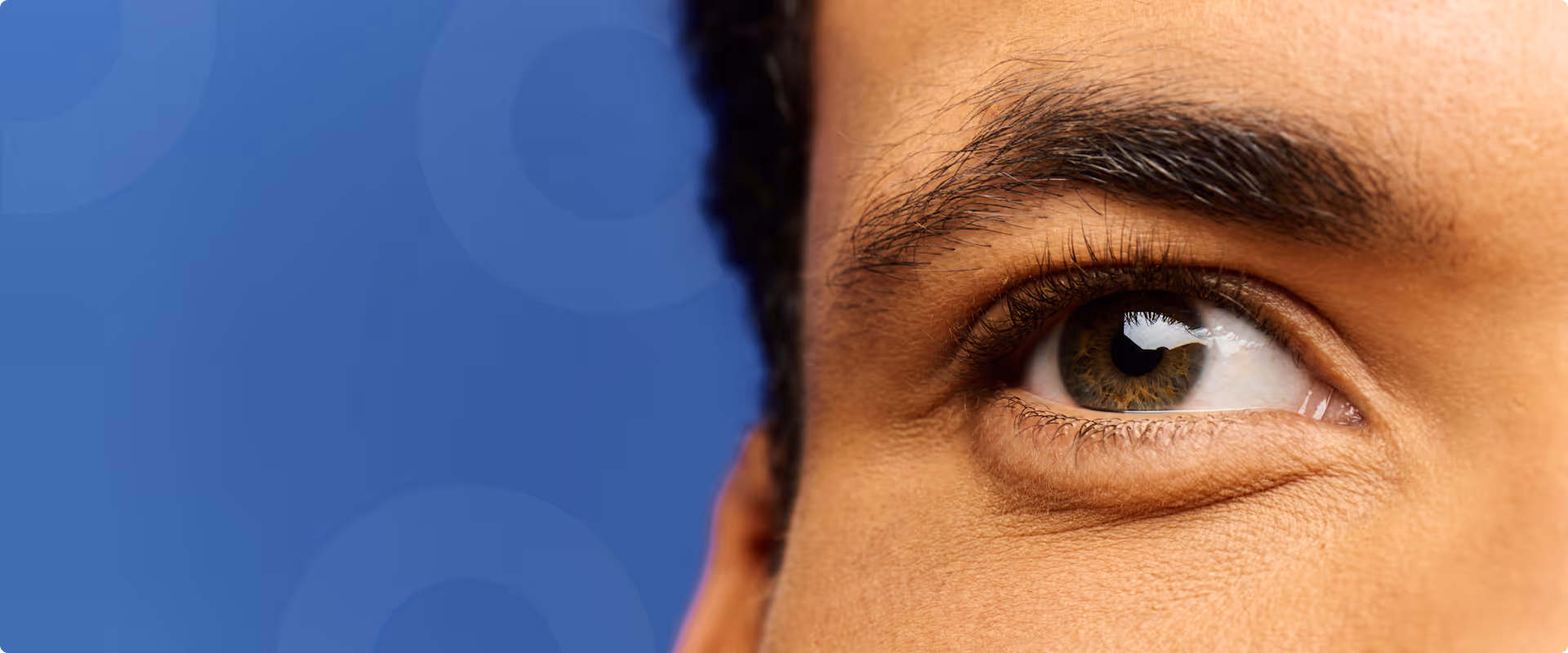 Young man looking hopeful