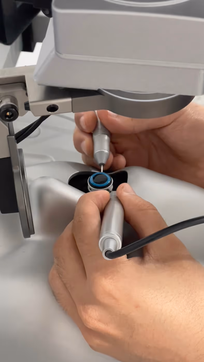 Young woman wearing glasses smiles