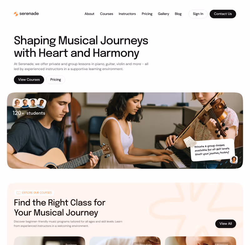 Serenade - Webflow Template