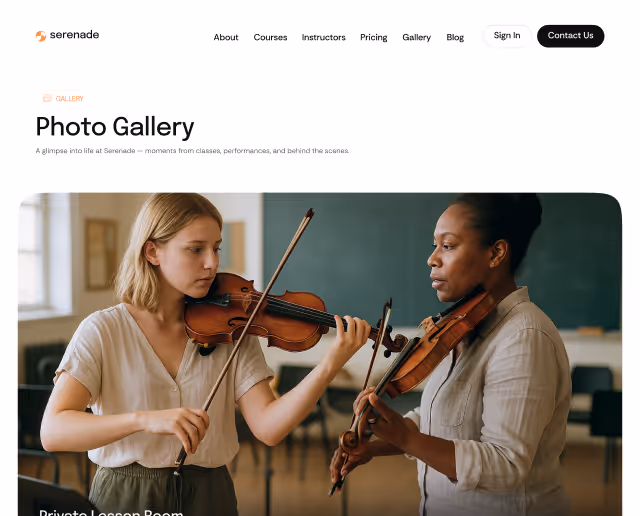 Serenade - Webflow Template