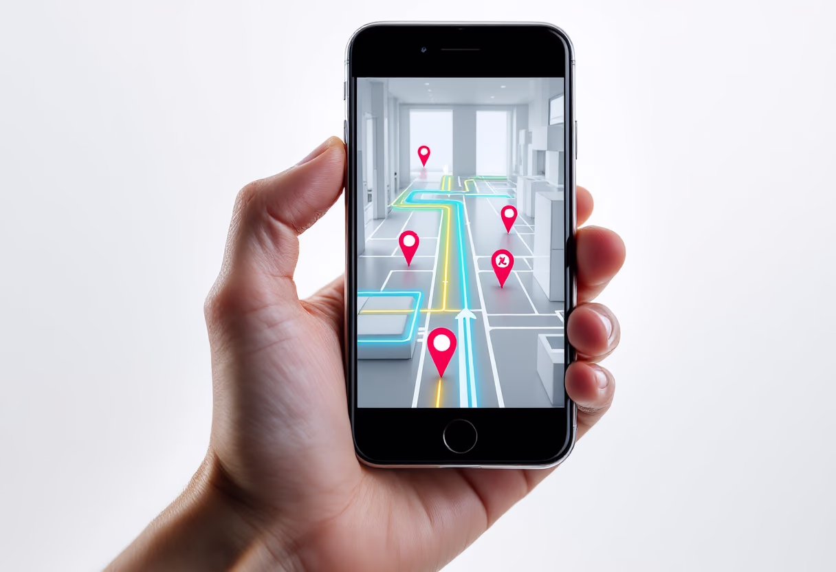 image of an augmented reality app for indoor navigation