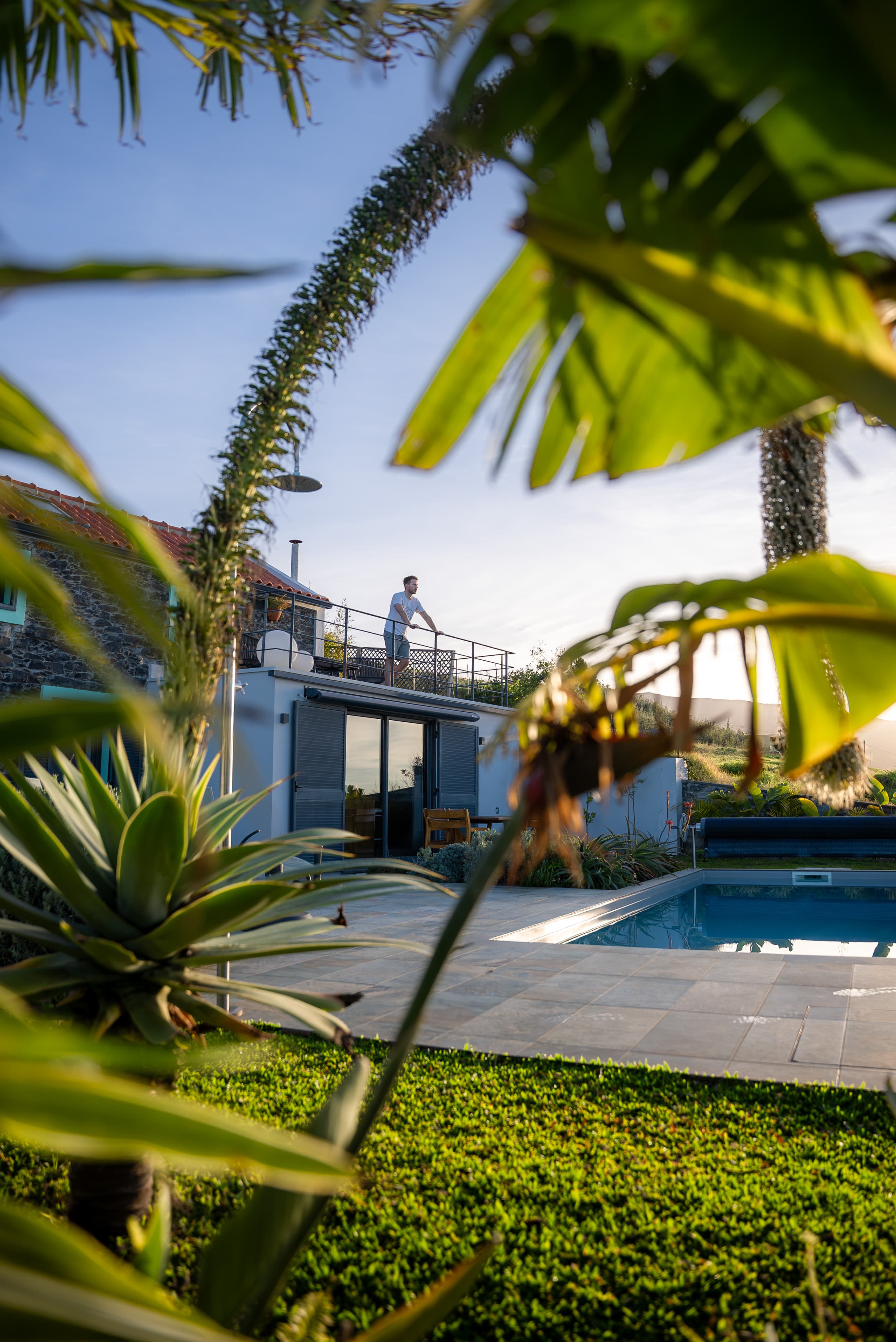 Lush garden and sun terrace of the Hideaway Madeira Private Cottage