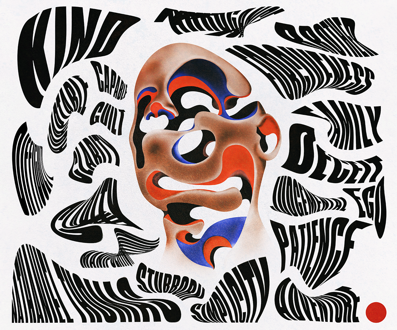 Illustrative conceptual self portrait designed by Nathaniel Thomas | ndawgnt