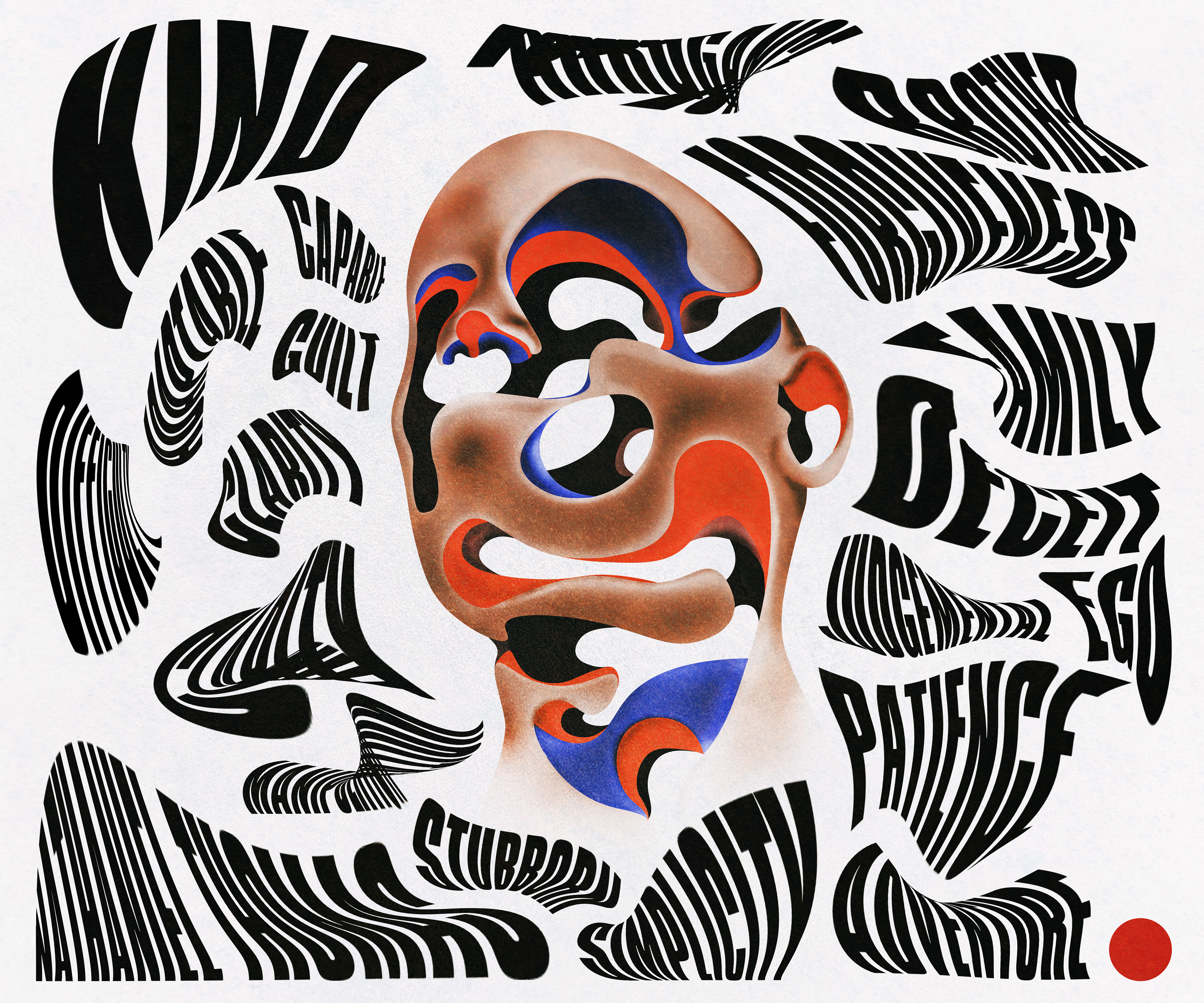 Illustrative conceptual self portrait designed by Nathaniel Thomas | ndawgnt