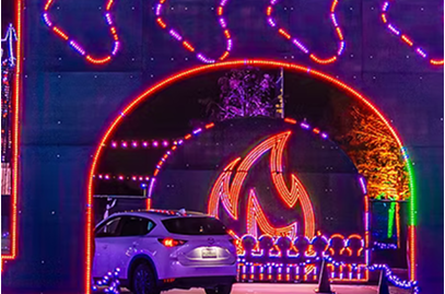 Drive-thru Christmas lights at The Light Park Katy