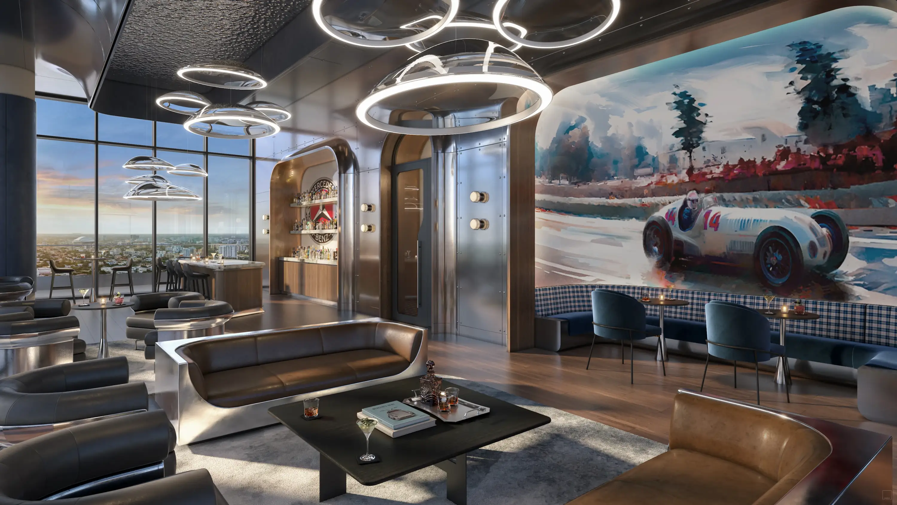 State-of-the-art fitness center with premium equipment and skyline views.