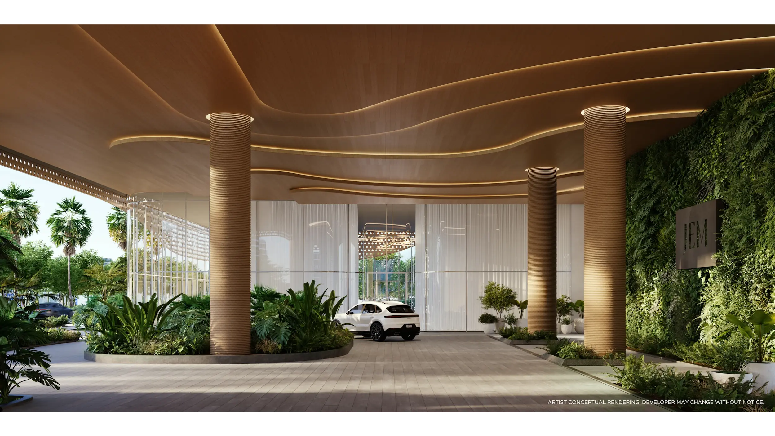 JEM Downtown – lobby and hotel-style arrival experience