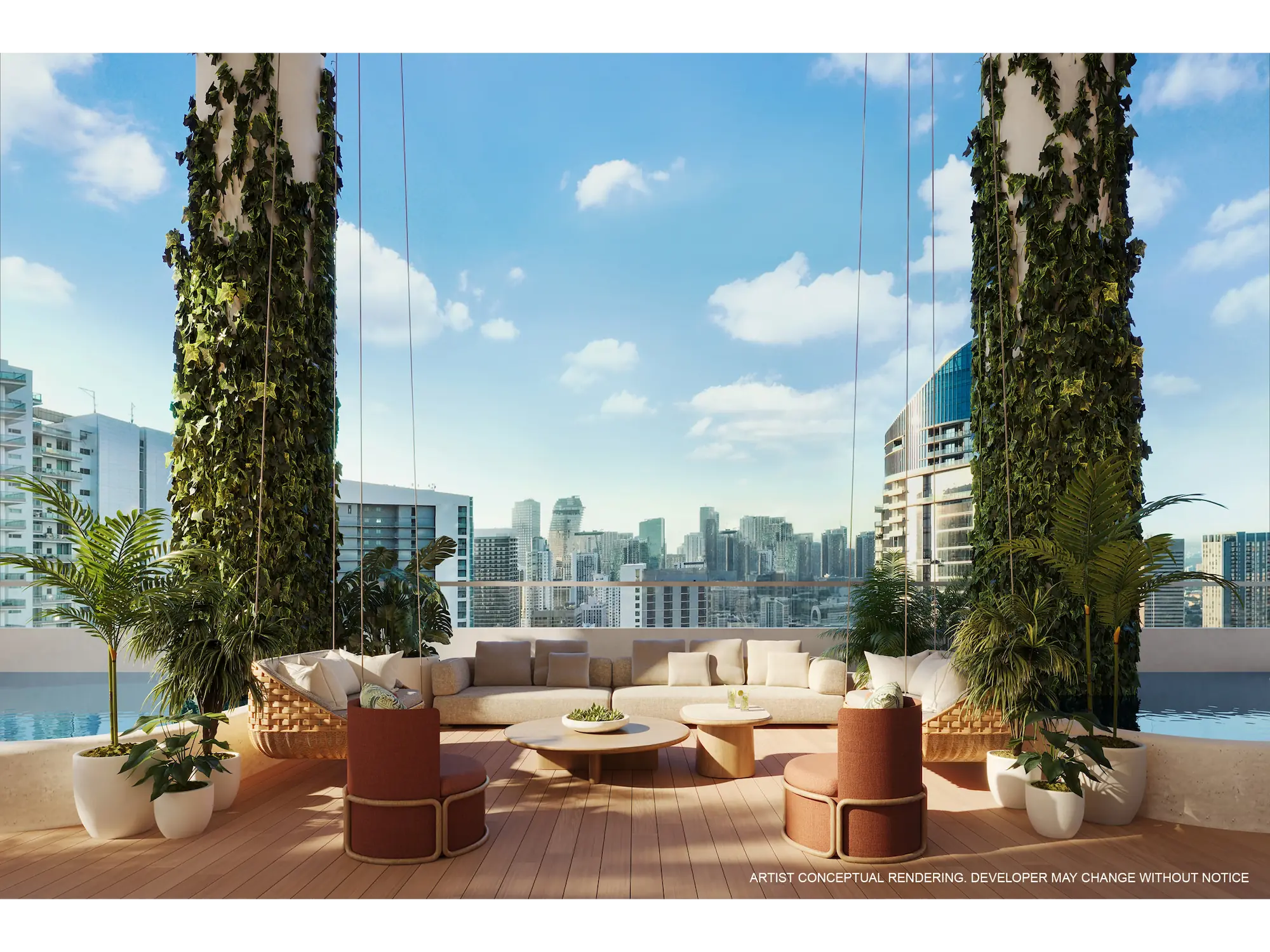 JEM Downtown – terrace with city views