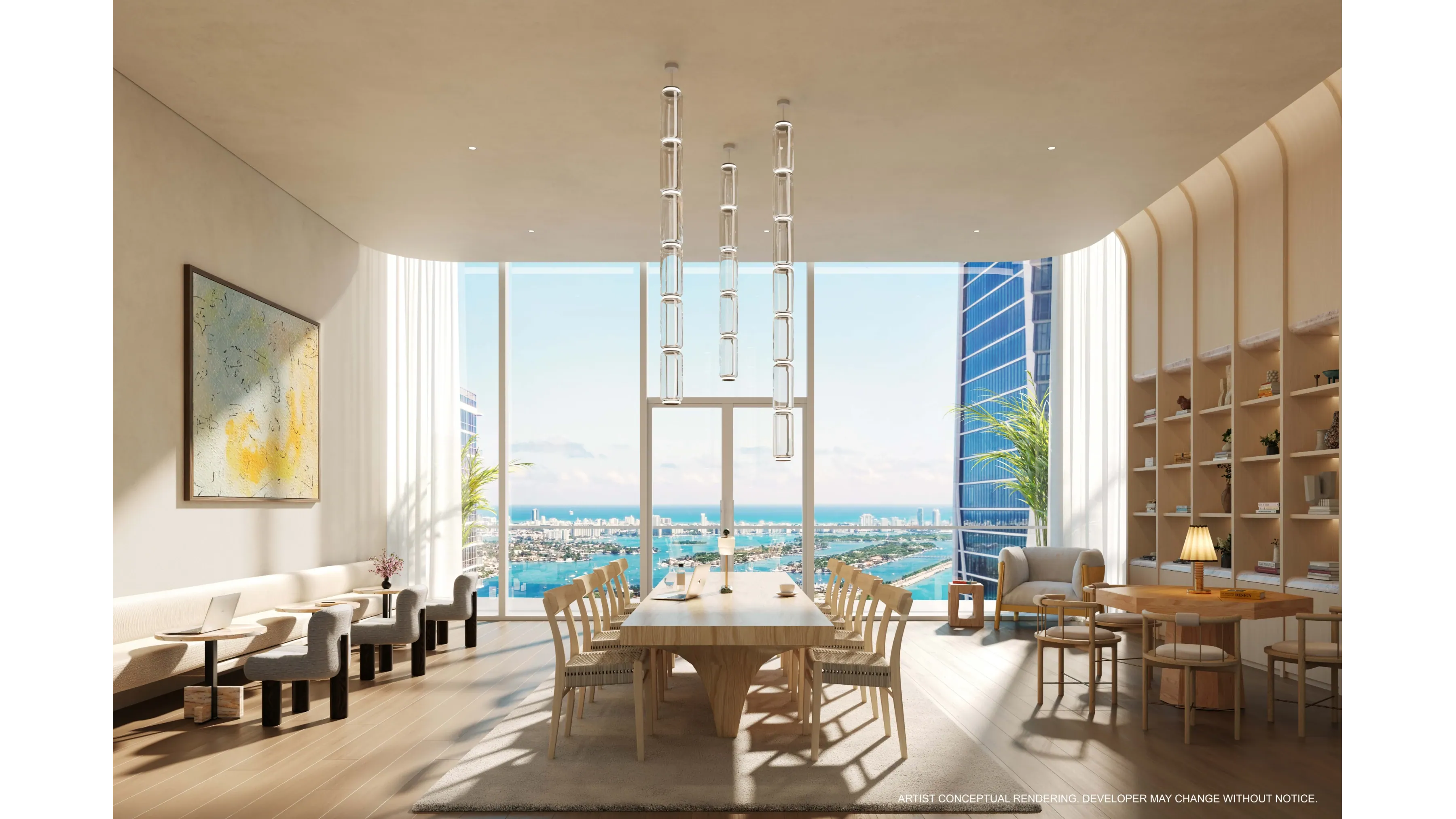 Grand double-height amenity lounge – JEM Downtown