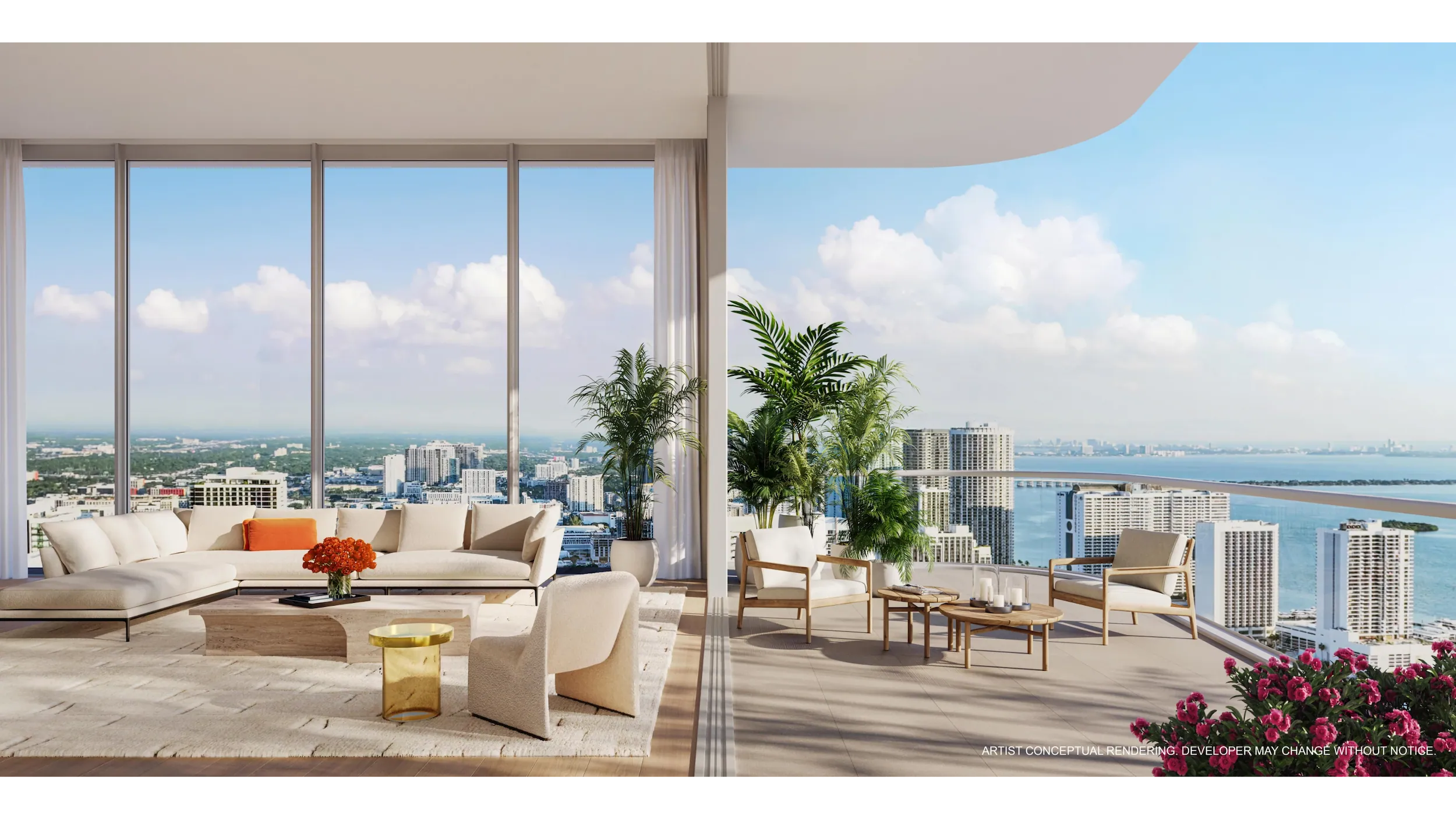 JEM Downtown – living room with bay views