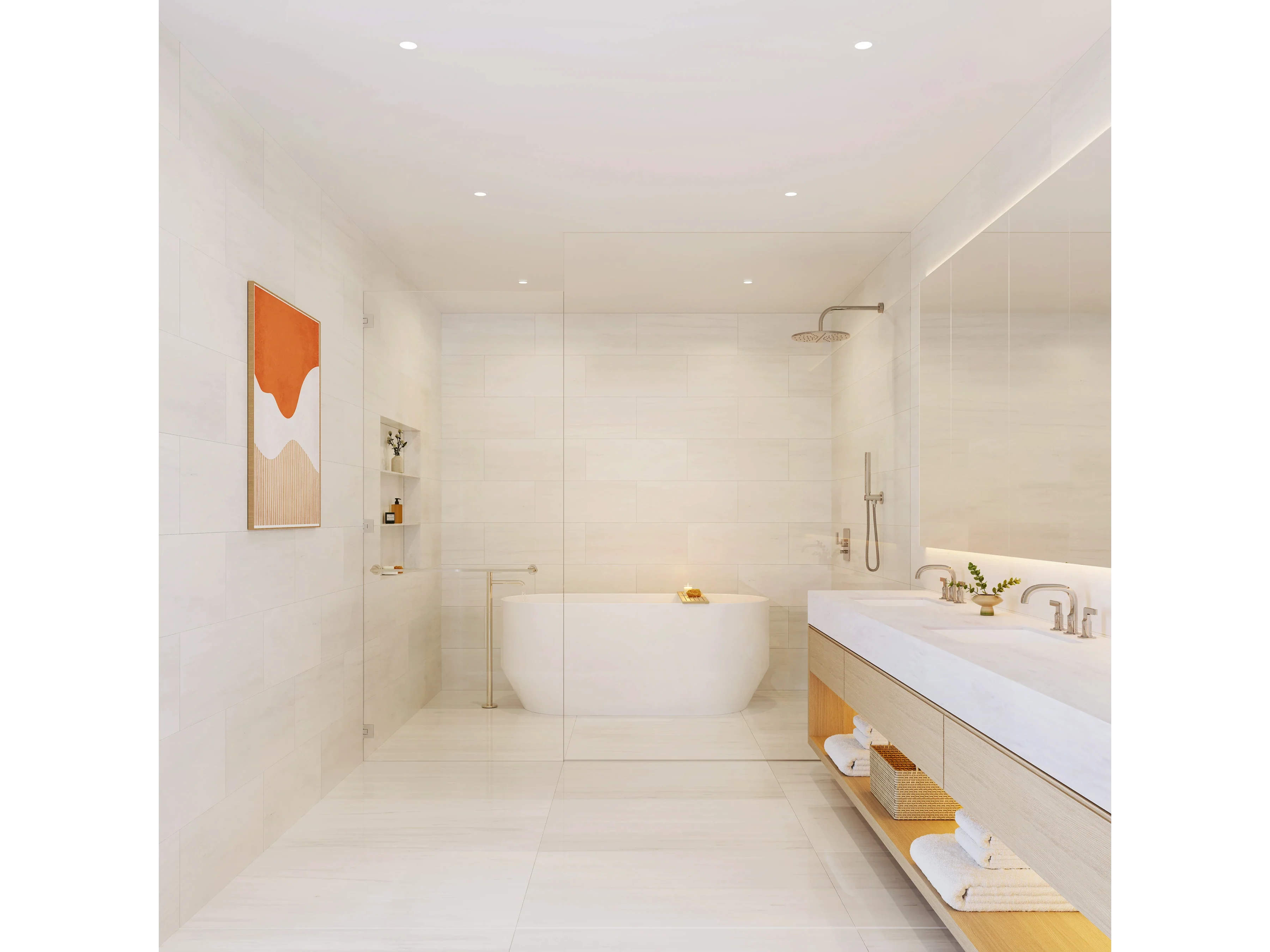 JEM Downtown – luxury bathroom with marble finishes