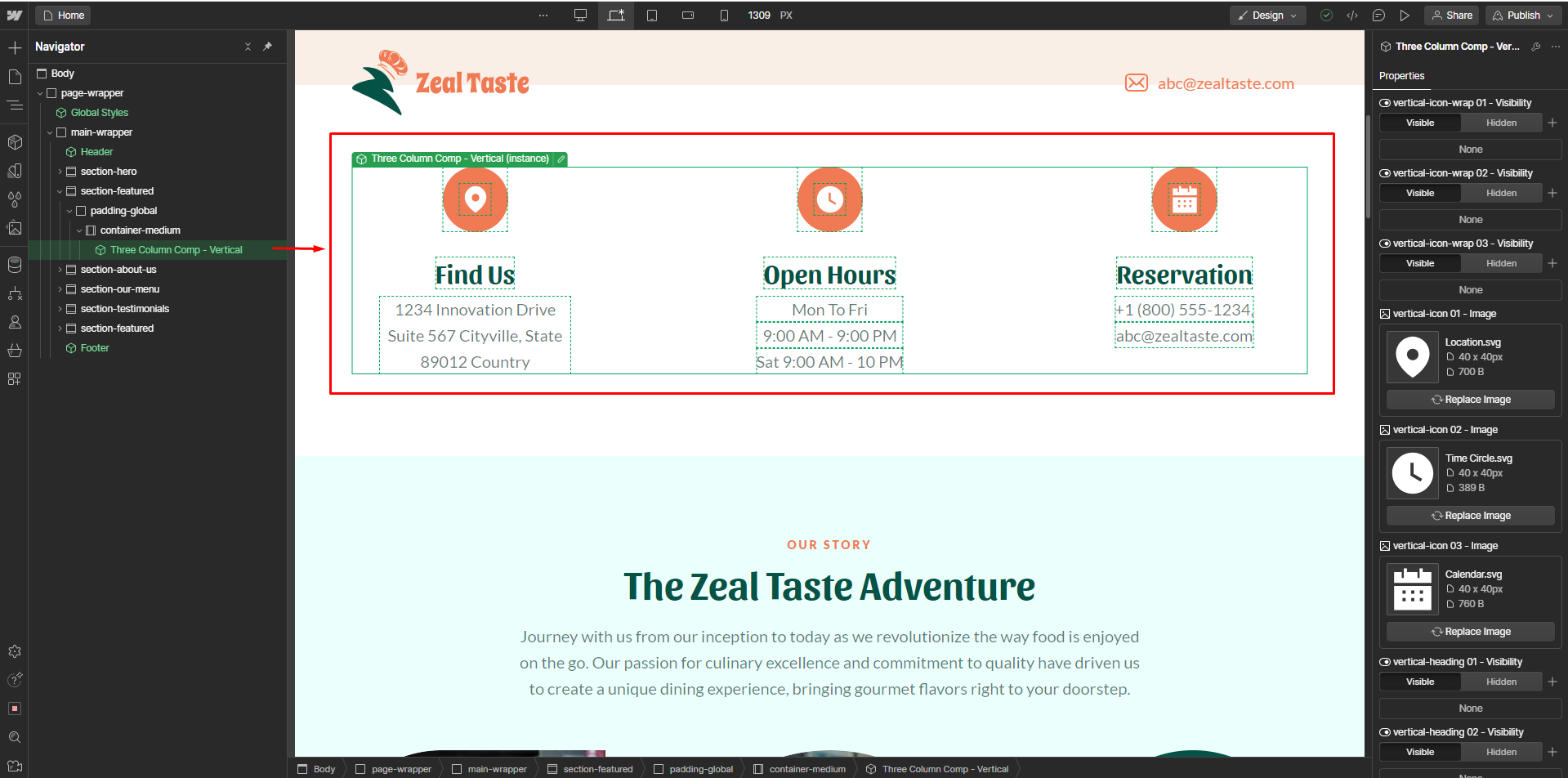 Services Process Section