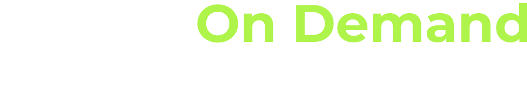 Text reading Drinks On Demand & On Us! with 'On Demand' highlighted in green.