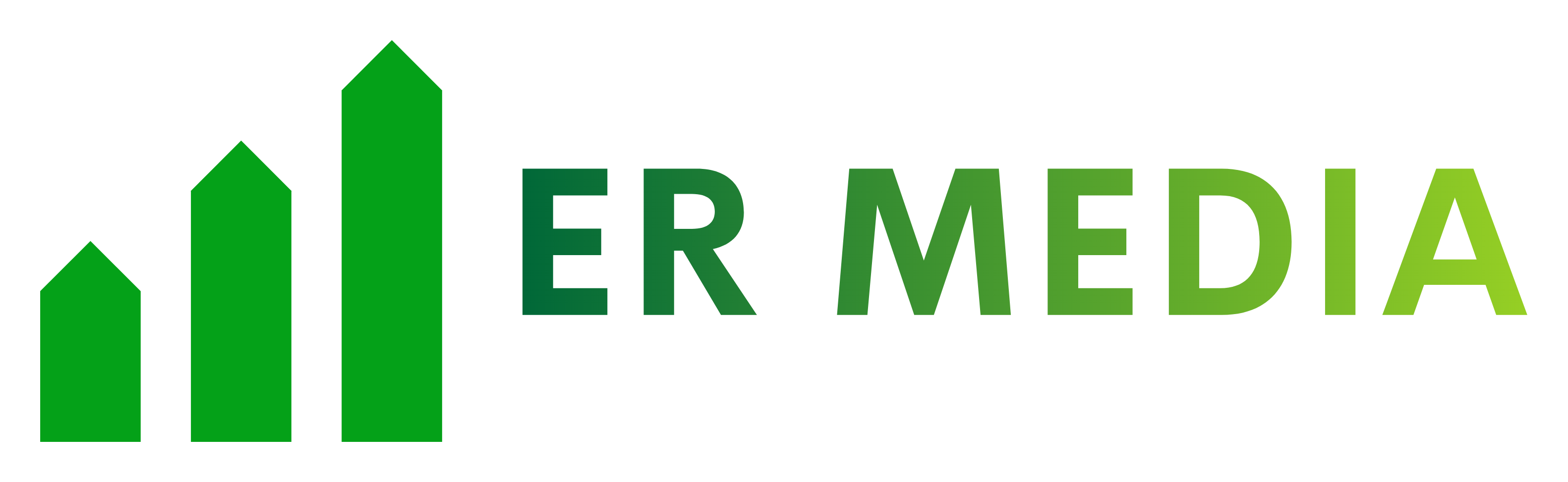 ER Media company logo featuring a modern green bar graph and bold text.