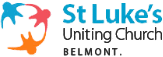 St Luke's Uniting Church logo with four differently colored abstract human figures forming a circle.