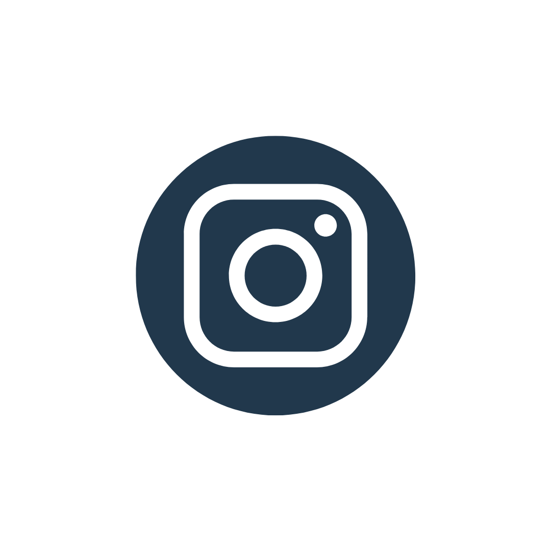 Blue Instagram logo icon on a transparent background.