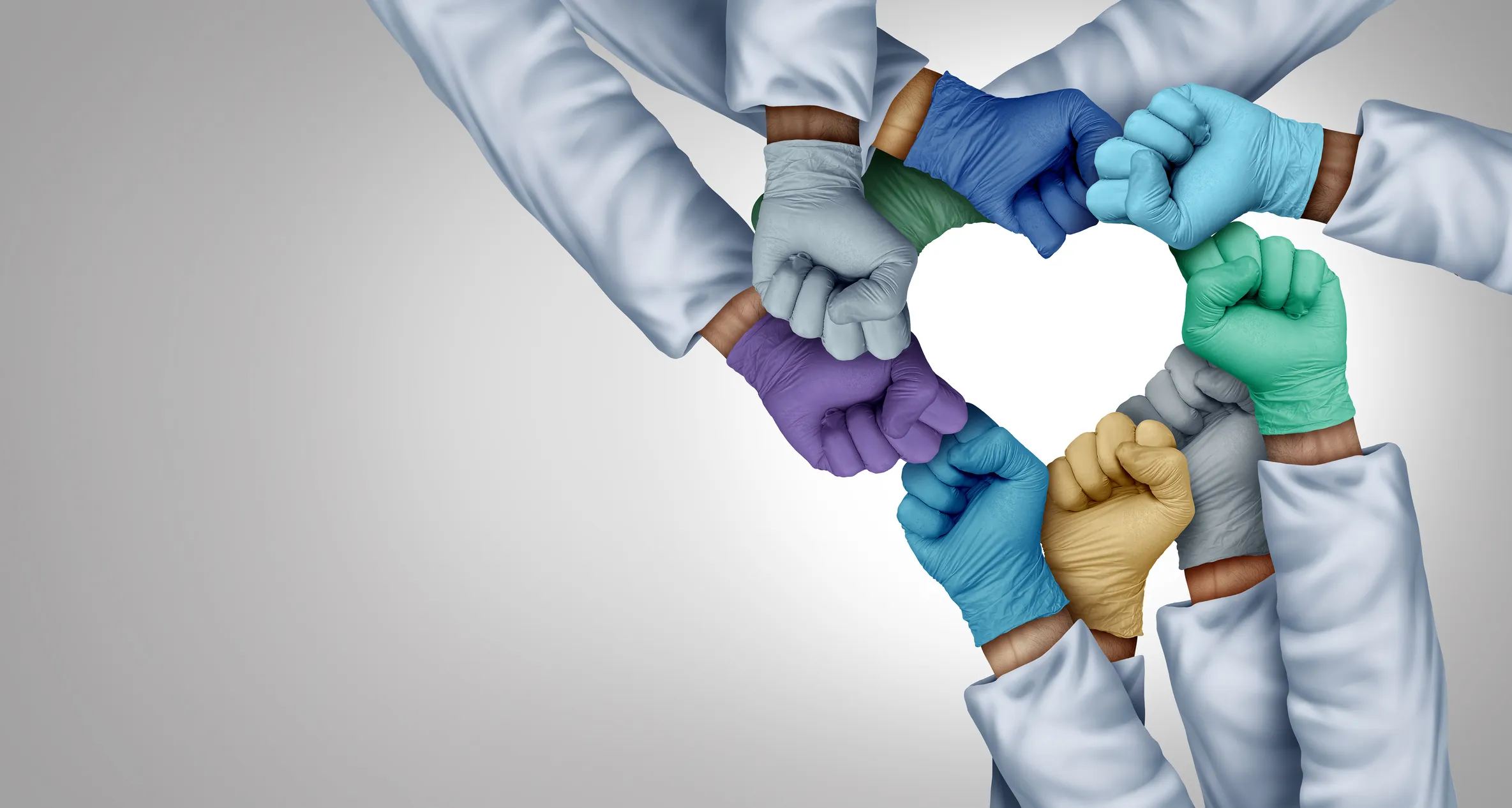 Doctor hands coming together to make the shape of a heart