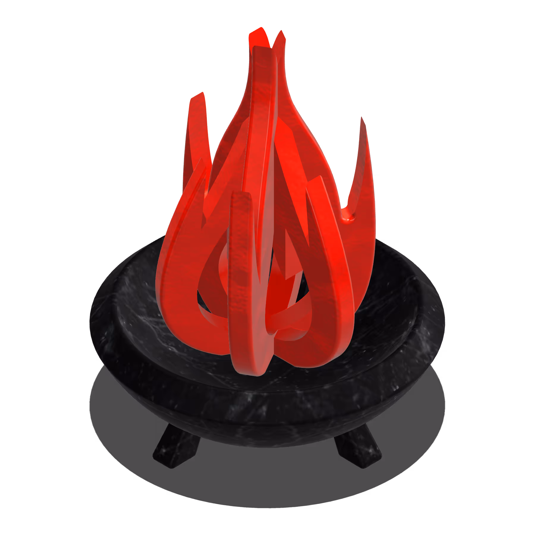 3D Fire and Forge Symbol