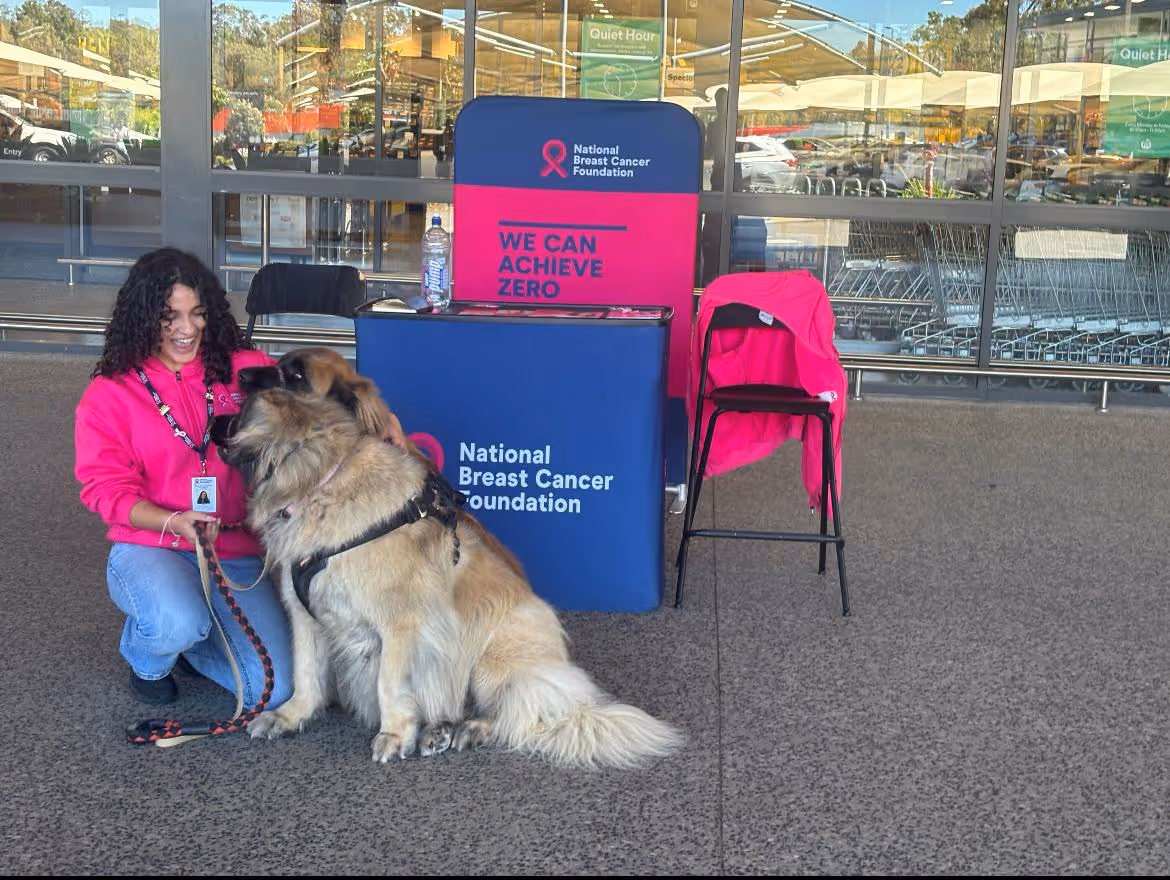 fundraiser and dog