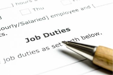 Job Duties closeup details