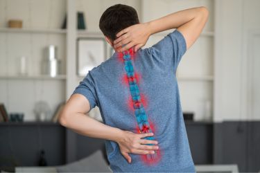 Man with backpain
