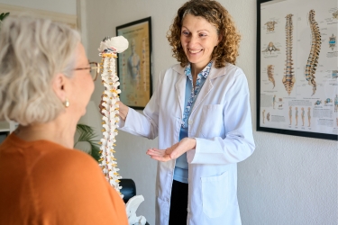 Chiropractor being consistent at her job