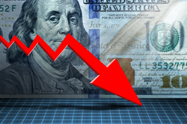 Loosing revenue. Graphic going down.
